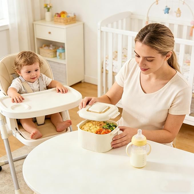 Microwave Rice Cooker 1700ml Food Steamer Sturdy Microwave Safe Cookware with Vent Lid Multipurpose Food Cooking Accessory Kitchen Home Cooking Design Steamer Pot for Vegetables Pasta