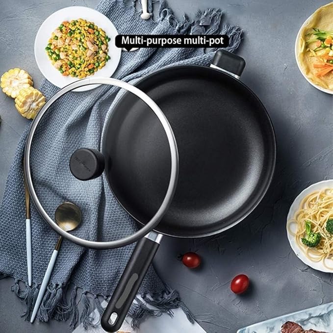 Kitchen Cooking Sets 3Pcs Cookware Set Cooking Pot Set with Glass Lid Non-Stick Pan Set for Home Cookware Sets