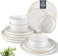 AmorArc Stoneware Dinnerware Sets for 4Reactive Ceramic Plates and Bowls SetHighly Chip and Crack Resistant | Dishwasher &amp Microwave Safe | Round Dishes Set Service for 4 (12pc)