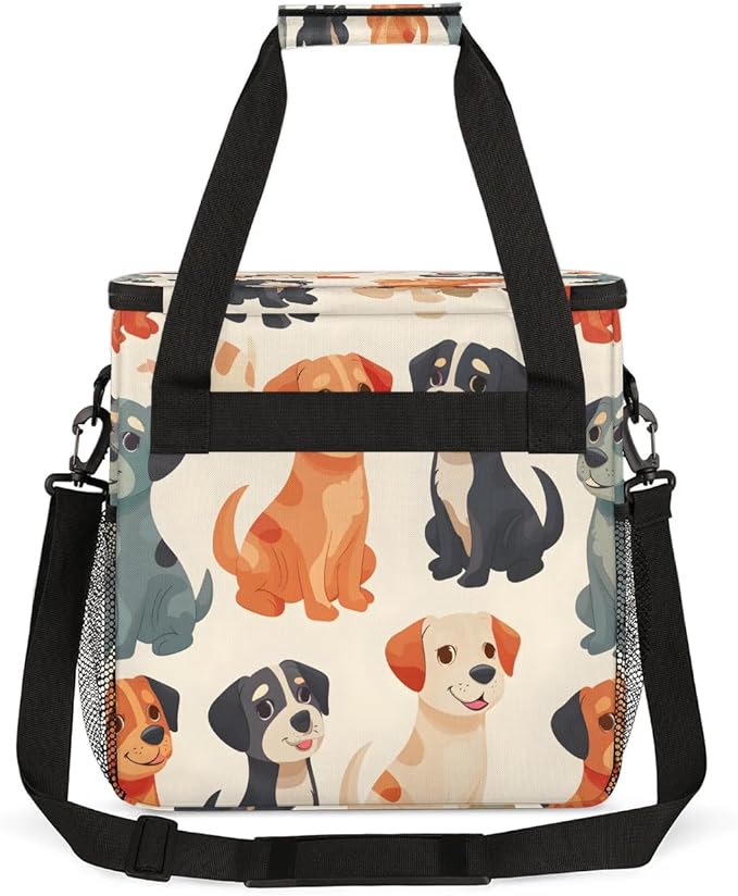 Cartoon Dogs Coffee Maker Carrying Bag for Keurig K-Mini or K-Mini Plus Storage Portable Coffee Maker Travel Bag
