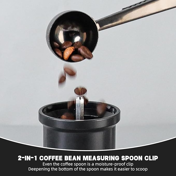 Pour Over Coffee Maker Set Manual Grinder Gooseneck Kettle with Thermometer Dripper Glass Carafe Filters Brush &amp Scoop Complete Hand Brew Coffee Gifts Kit for Coffee Lovers