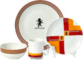Harry Potter Gryffindor Porcelain 16 piece Dinnerware Set for 4 - Includes 4 Dinner Plates 4 Salad Plates 4 Bowls and 4 Mugs