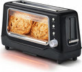 Dash Clear View Toaster - Features Large Window &amp Extra-Wide Slots - Auto-Shut Off Feature - Bagel Functions &amp Seven-Browning Levels - 1-Touch Defrost - Black
