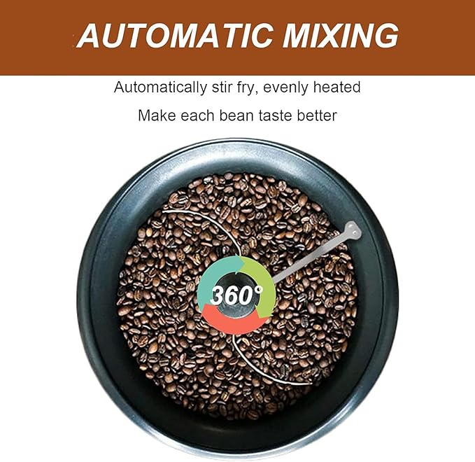 Multifunctional Coffee Bean Burner 1200W Electric Coffee Maker - With Temperature Adjustable From 0-240°C Even Heat Baking Coffee Beans Tea Sesame