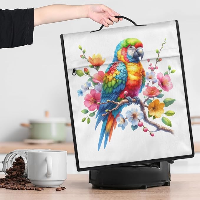 cfpolar Kitchen Aid Mixer Cover Compatible with 6-8 Quarts Animal Parrot Flower Stand Mixer Cover Kitchen Aid Mixers Accessories Appliance Organizer Bag Dust Covers with Zipper Pocket