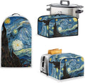 The Starry Night 2 Slice Toaster Cover Small Appliance 3-Pcs SetBread Toaster Blender and Slow Cooker Cover Dust and Fingerprint Protection Machine Washable Kitchen Decor