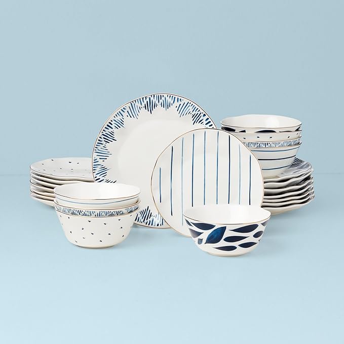 Lenox 895680 Blue Bay 24-Piece Dinnerware Set Service For 8