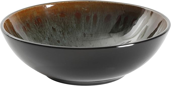 Gibson Elite Kyoto Double Bowl Dinnerware Set Service for 4 (16pcs) Teal