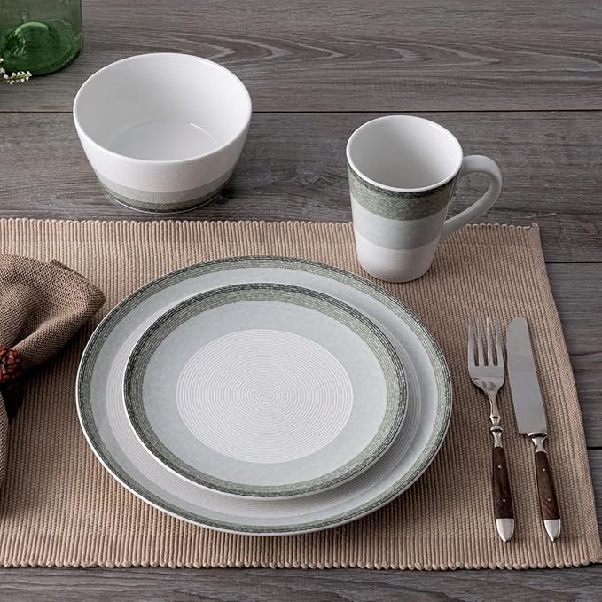 Noritake Colorscapes Layers Sage 4-Piece Coupe Place Setting Service for 1
