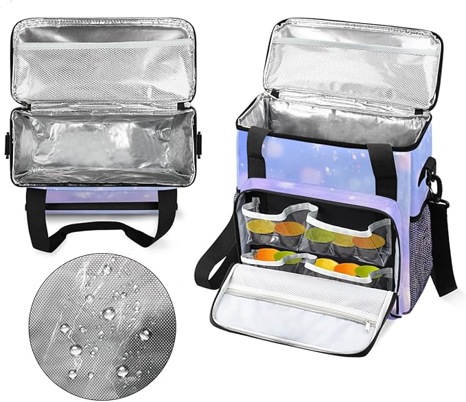 Glitter Coffee Maker Carrying Bag Blue Sequin Portable Travel Storage Tote Bag Compatible with K-Mini or K-Mini Plus Single Serve Coffee Brewer Carrying Case with Multiple Pockets &amp Shoulder Str