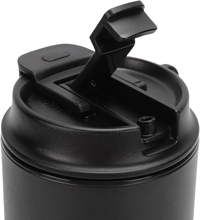 Portable Coffee Maker Electric Coffee Maker with Mill 350ML Cordless Rechargeable Battery Operated Coffee Machine Semi Automatic Coffee Cup for Camping Office (Black)