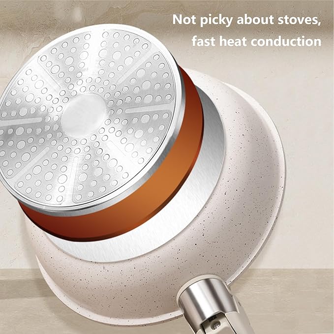 Kitchen Cookware Set Nonstick with Detachable Handle Pots and Pans Set with Lids Induction Cookware Nonstick Cooking Set Oven Safe Stain &amp Scratch-Resistant15 Pieces