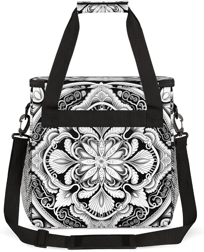 Mandala Coffee Maker Carrying Bag Portable Travel Storage Tote Bag Compatible with K-Mini or K-Mini Plus Single Serve Coffee Brewer Carrying Case with Multiple Pockets &amp Shoulder Strap