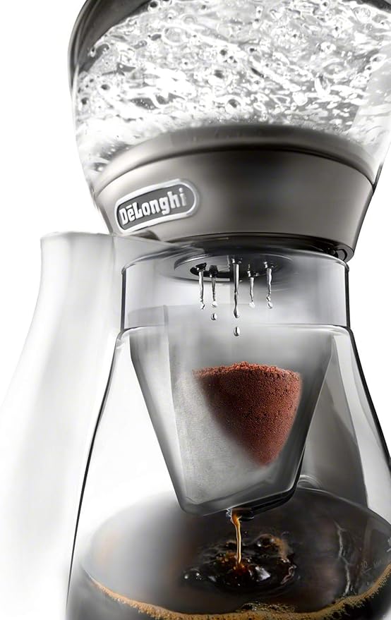 De'Longhi 3-in-1 Specialty Coffee Brewer IcedCoffee Maker (Bold Cold Brew) Gourmet Pour Over Premium Drip SCA GoldenCup Certified Glass Carafe 8-Cup ICM17270