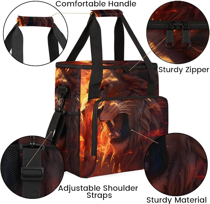 Fire Lion Coffee Maker Carrying Bag Portable Travel Storage Tote Bag Compatible with K-Mini or K-Mini Plus Single Serve Coffee Brewer Carrying Case with Multiple Pockets &amp Shoulder Strap