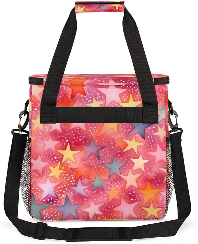 Rainbow Star Coffee Maker Carrying Bag Portable Travel Storage Tote Bag Compatible with K-Mini or K-Mini Plus Single Serve Coffee Brewer Carrying Case with Multiple Pockets &amp Shoulder Strap