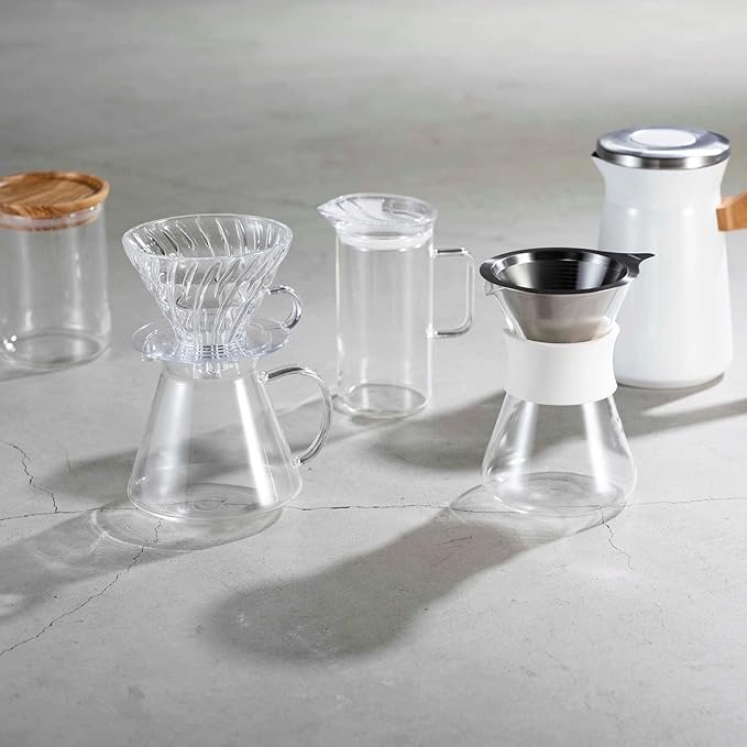 Hario Simply Hario V60 Glass Pour Over Coffee Set Size 02