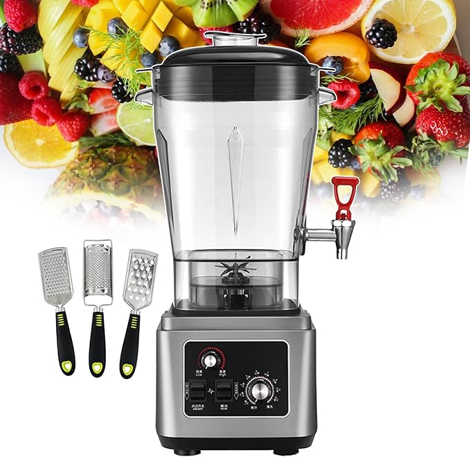 Countertop Blender 2900w Smoothie Blender Stand Mixer 11l/15l/19l Large Capacity Smoothie Maker Soy Milk Machine Nut Milk Machine For Commercial (With 3 Graters) 11L