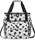 Soccer Ball Football Travel Coffee Maker Carrying Bag Large Organizer Storage Tote Bag Insulated Reusable Cooler Grocery Bags