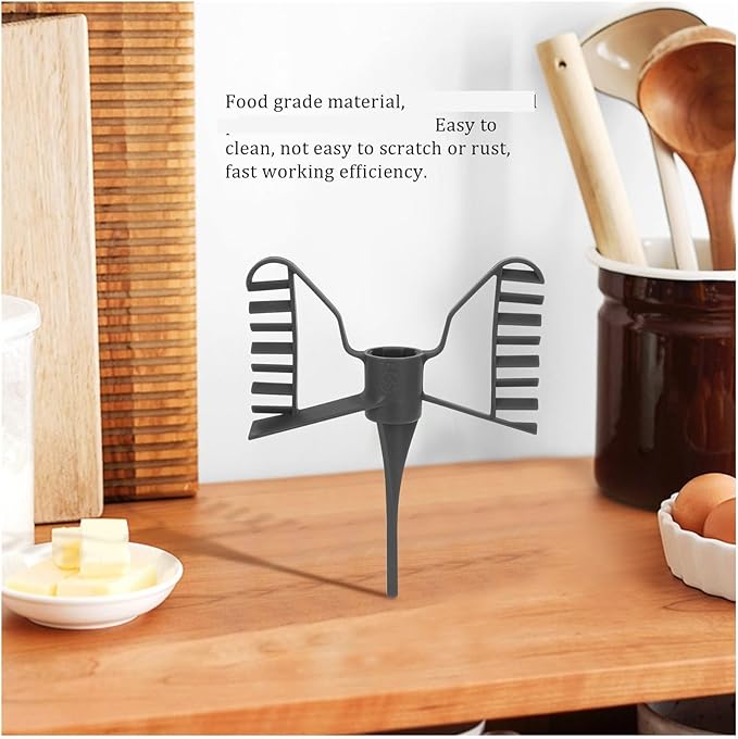 Compatible for Vorwerk Thermomix TM21 Cook Stainless Steel Mixing Blade and Compatible for Butterfly-Mixing Stick Scraper with A Small Cleaning Brush
