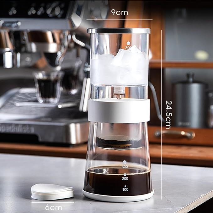 Cold Brew Drip TowerCold Brew Drip Coffee MakerSlow Drip Coffee Machinew/Adjustable Dripping SpeedStainless Steel Filter600 Ml Glass Pot