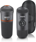 WACACO Nanopresso with Protective Case &amp DG Capsule Kit Bundle - Portable Espresso Maker for Ground Coffee and DG Capsules