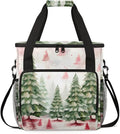 Xmas Christmas Tree Coffee Maker Carrying Bag Portable Travel Storage Tote Bag Compatible with K-Mini or K-Mini Plus Single Serve Coffee Brewer Carrying Case with Multiple Pockets &amp Shoulder Str