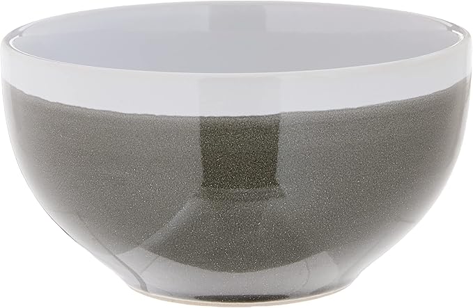 American Atelier Round Dinnerware Sets | Charcoal Kitchen Plates Bowls and Mugs | 16 Piece Stoneware Oasis Collection 10.5 x 10.5 | Dishwasher &amp Microwave Safe | Service for 4