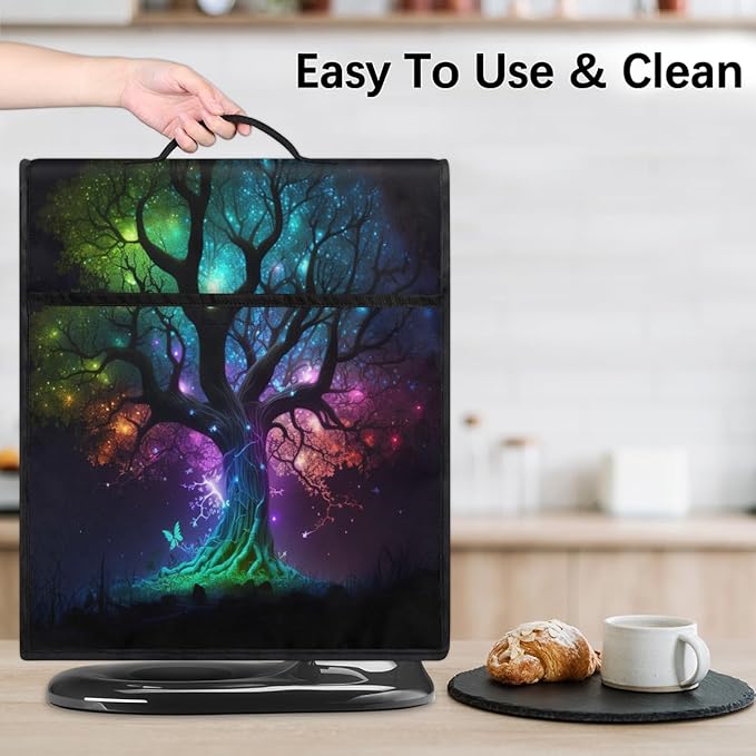 cfpolar Kitchen Aid Mixer Cover Compatible with 6-8 Quarts Tree Of Life Butterfly Stand Mixer Cover Kitchen Aid Mixers Accessories Appliance Organizer Bag Dust Covers with Zipper Pocket
