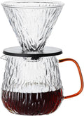 Unbreakable - Pour Over Coffee Maker 650ML/22OZ Heat Resistant Borosilicate Glass Dripper with Filter Holder BPA-Free Manual Coffee Brewer for Home and Office Use
