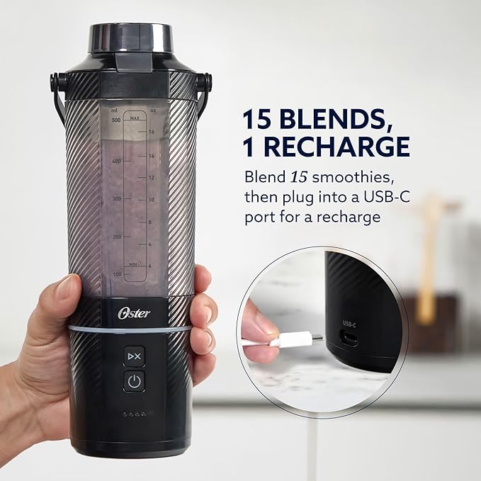 Oster GoMAX Portable Blender Smoothie Blender Black