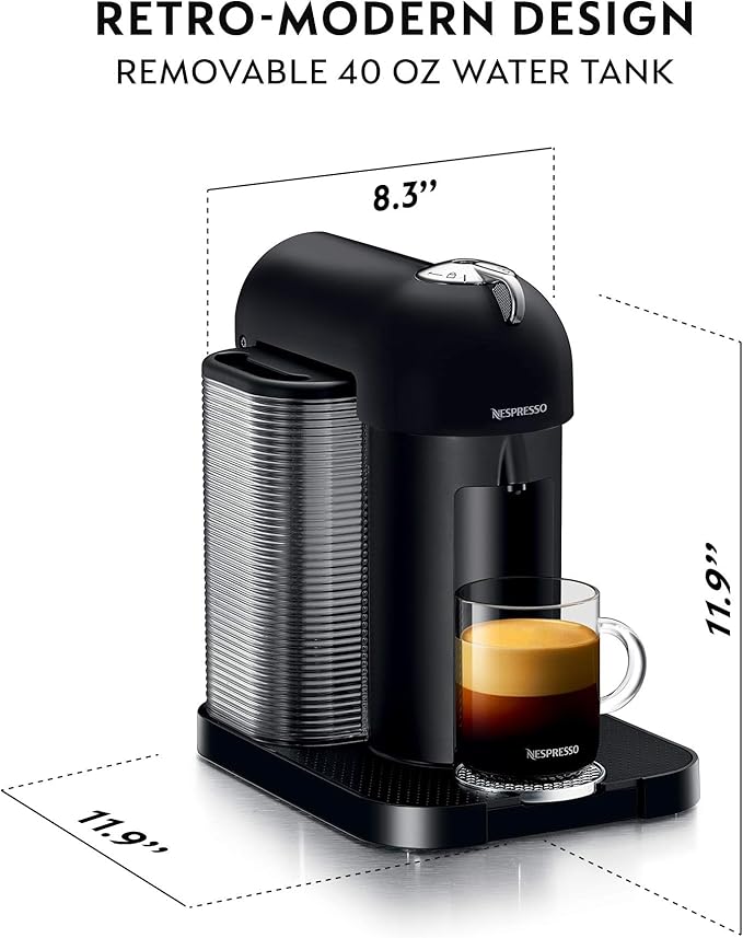 Nespresso Vertuo Coffee and Espresso Maker by Breville Matte Black Descaling Kit
