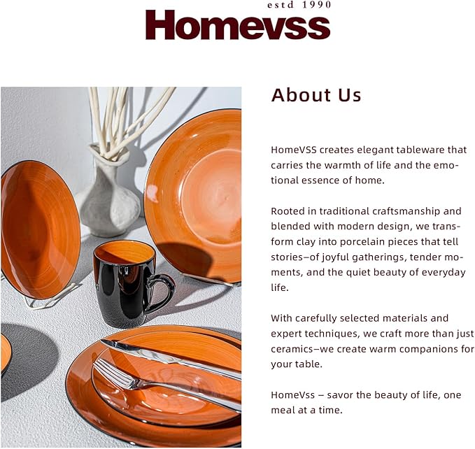 Stoneware Sonoma 56pc Dinnerware Set Black + Speckled Spin Wash Orange