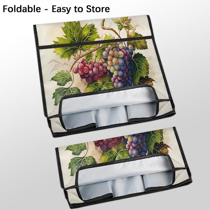 cfpolar Kitchen Aid Mixer Cover Compatible with 6-8 Quarts Painting Fruit Grape Stand Mixer Cover Kitchen Aid Mixers Accessories Appliance Organizer Bag Dust Covers with Zipper Pocket