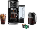 Ninja DualBrew Pro Hot &amp Iced Coffee Drip Coffee Maker | Compatible with K-Cup Pods | 3 Brew Styles (Classic Rich &amp Iced) | 70oz Removable Reservoir &amp Dishwasher Safe | Black | 14-Cup (R