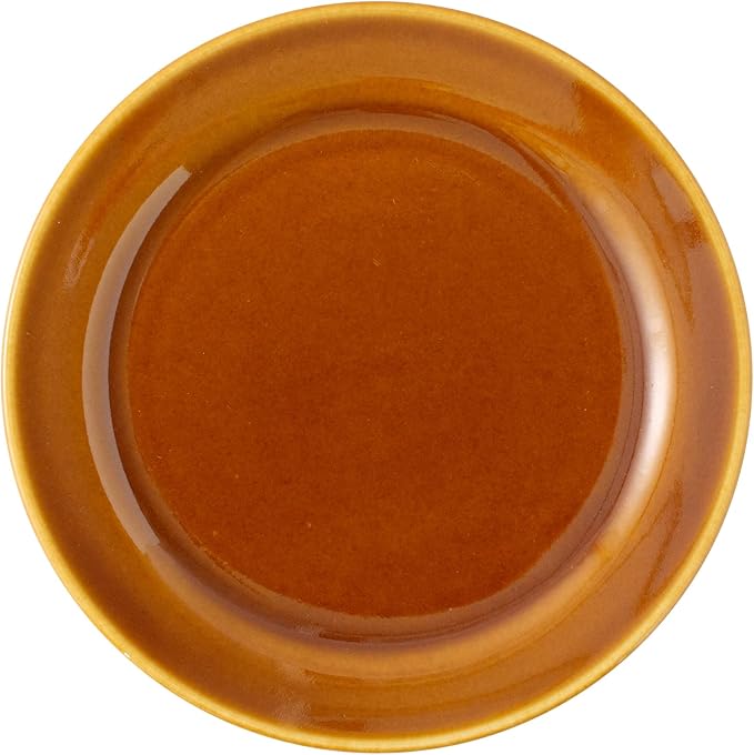 Yamaka Shoten Mino Ware NB703-106 Tone Dining Dining Cafe Style Western Dinnerware Set Living Alone 6-piece Set Dishwasher Safe Microwave Safe Wrap Compatible Made in Japan Candy Glaze Brown