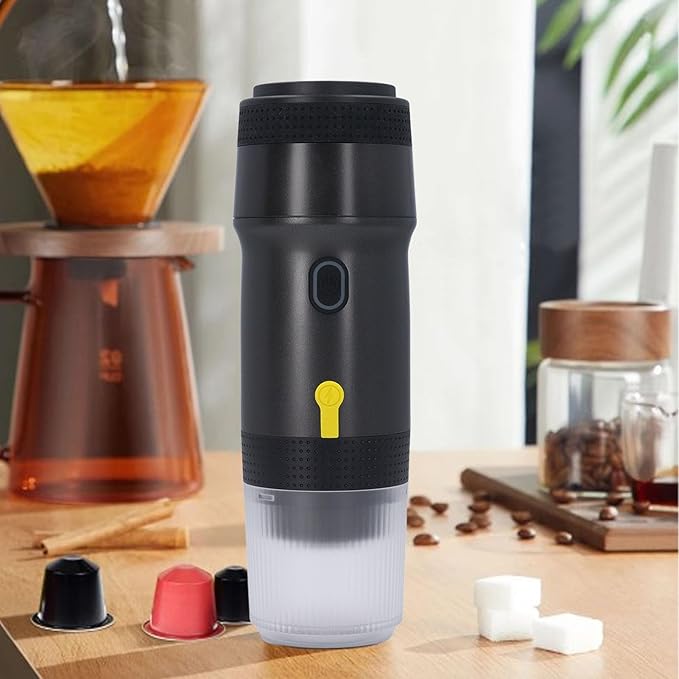 Portable Coffee Maker 3 in 1 20Bar Cordless Heating Full Automatic Capsule Coffee Machine with Travel Coffee Maker Enjoy Fresh Coffee Anytime