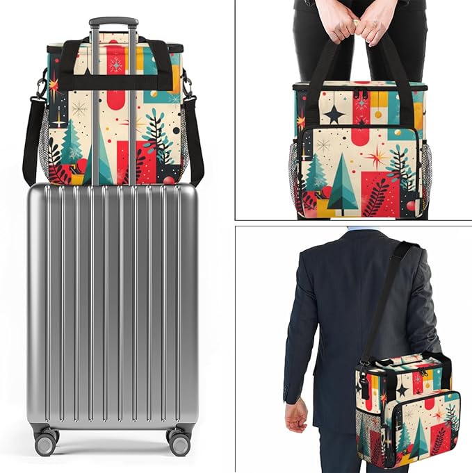 Abstract Tree Coffee Maker Carrying Bag Dreamy Tree Travel Storage Bag Compatible with K-Mini or K-Mini Plus Single Serve Coffee Brewer Carrying Case with Multiple Pockets &amp Shoulder Strap