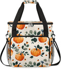 Cute Pumpkins Print Coffee Maker Carrying Bag Compatible with K-Mini or K-Mini Plus Portable Single Cup Coffee Maker Case with Pockets for K Cup Pods