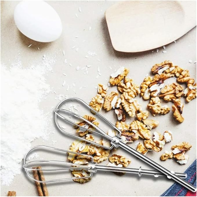 Stainless Steel Hand Pressure Semi-automatic Egg Beater Hand Mixer Turbo Beaters W10490648