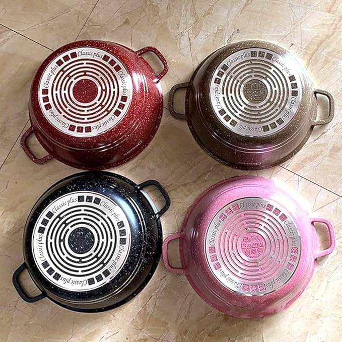 10-Piece Granite-Marble Coated Nonstick Cookware Set with Glass Lids - Ultimate Aluminum Alloy Pots and Pans Collection for Home and Kitchen Including Saucepans Frying Pan and Sto(Color:deeppurple)
