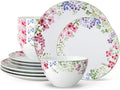 Noritake Bloomington Road Colorful 12-Piece Dinnerware Set Service for 4