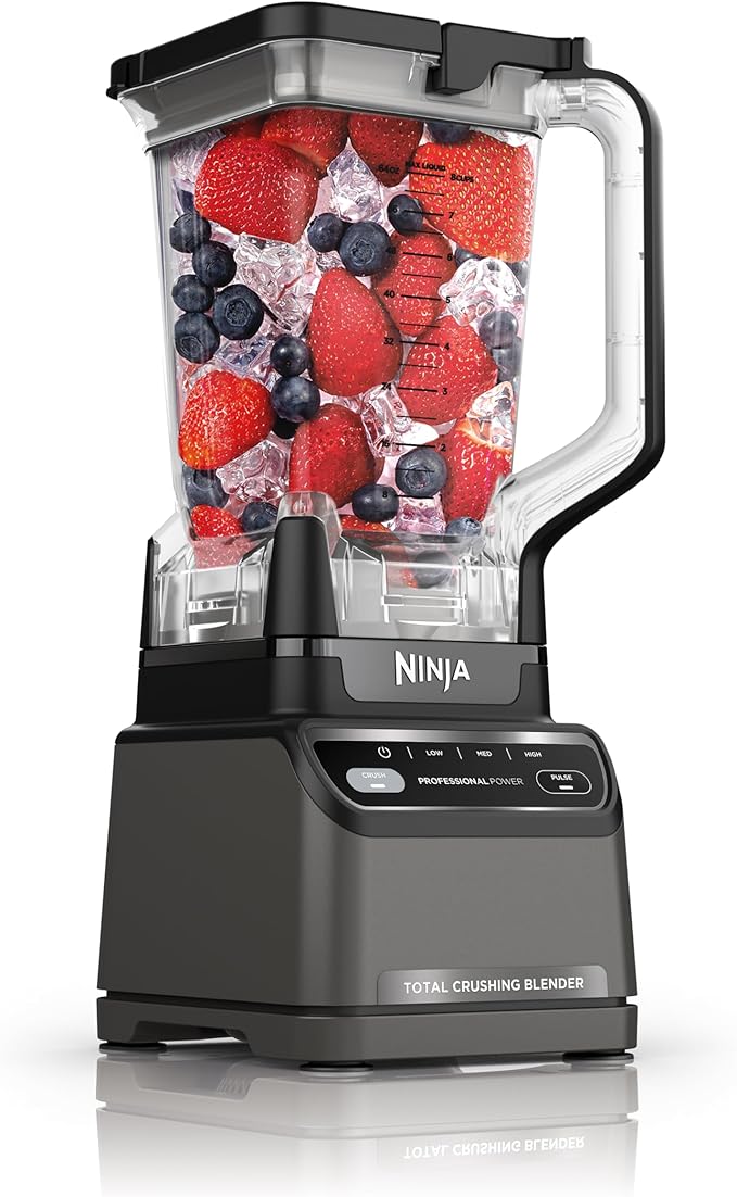Ninja Professional Blender | Smoothie Blender Drink Mixer Grinder Ice Crusher | Total Crushing™ Technology Auto-iQ™ Smart Presets Professional 1200W Power XL 72oz Pitcher | Dark Grey | BR201AMZ