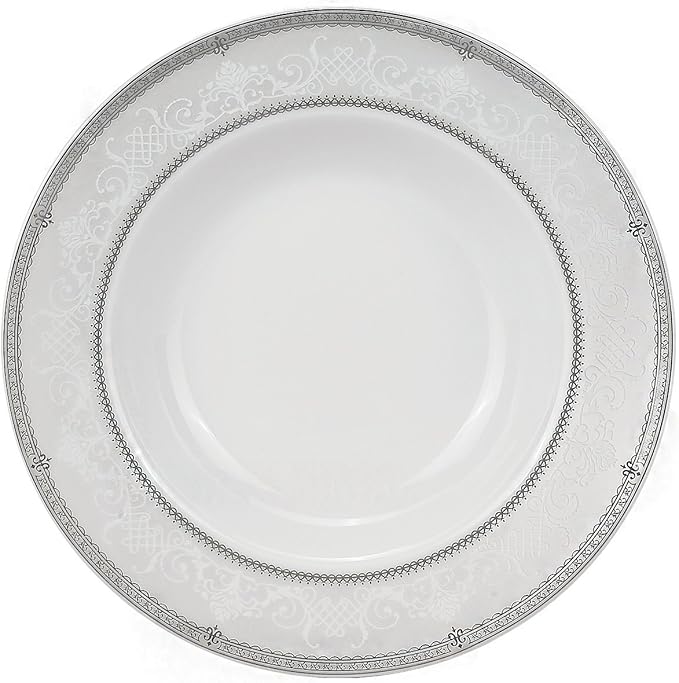 Lorren Home Trends 57-Piece Porcelain Dinnerware Set Ballo Service for 8