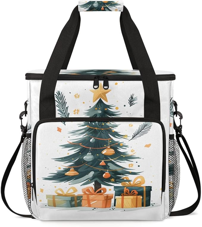 Christmas Gift Coffee Maker Carrying Bag Gothic Tree Travel Storage Bag Compatible with K-Mini or K-Mini Plus Single Serve Coffee Brewer Carrying Case with Multiple Pockets &amp Shoulder Strap