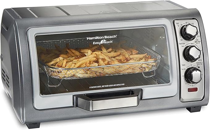 Hamilton Beach 700W Blender and 6 Slice Toaster Oven Bundle - Puree Crush Ice Blender and Bake Broil Toaster with Easy Reach Door