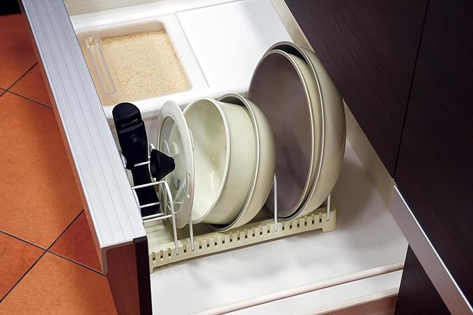 Pearl Metal Storage Cookware Storage Rack for Drawers Tortino HC-699