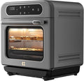 CIARRA 8-in-1 Steam Oven Countertop with Air Fryer 13QT Mini Convection Toaster Oven with Steam Rapid Steam Air Fry Vapor Bake Steam Clean Bake Dried Ferment Grey