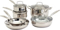 10pc Stainless Steel Cookware Set Silver 10 Piece