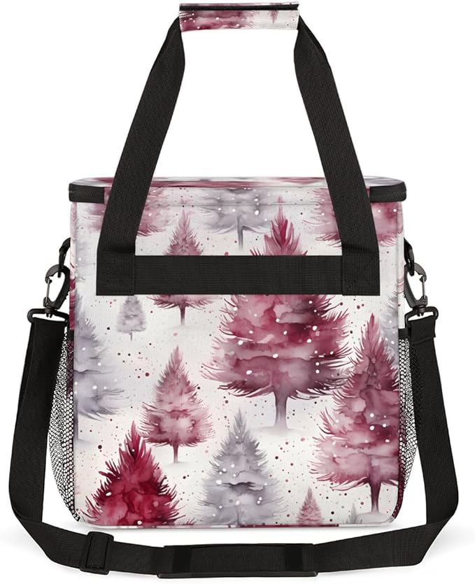 Christmas Tree Coffee Maker Carrying Bag Graffiti Tree Travel Storage Bag Compatible with K-Mini or K-Mini Plus Single Serve Coffee Brewer Carrying Case with Multiple Pockets &amp Shoulder Strap